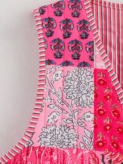 Pretty in Pink Patchwork Vest - Koda Store - Free Shipping