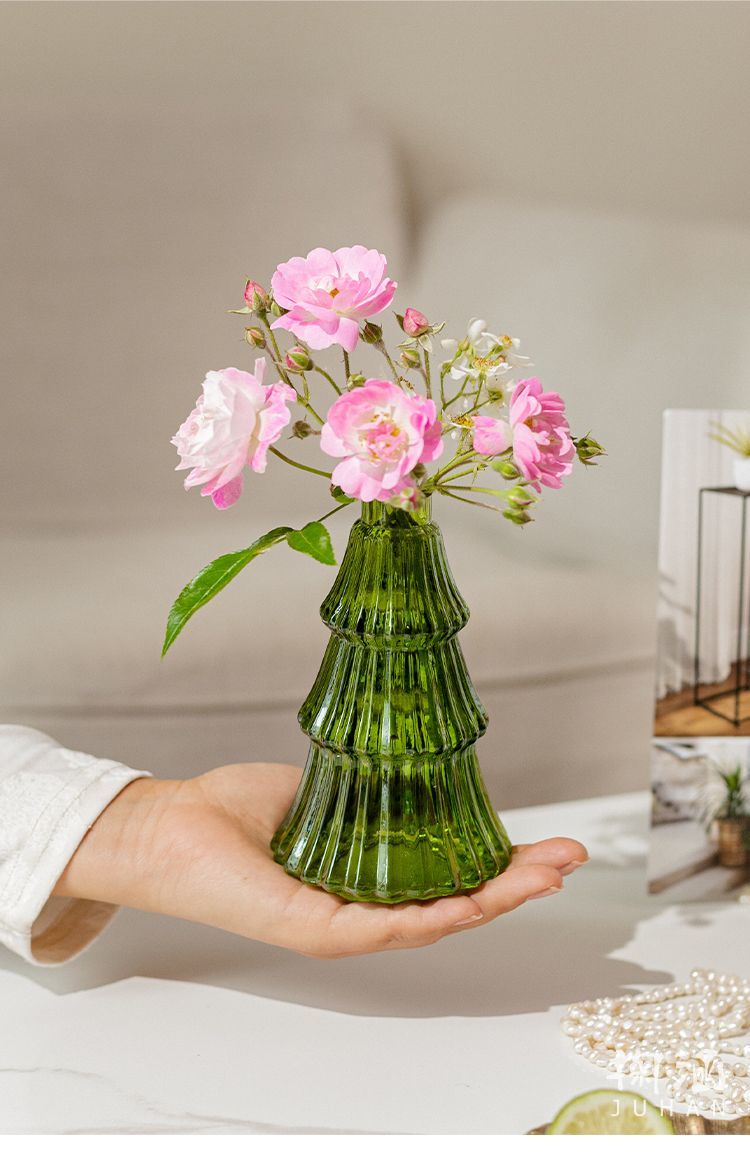 Glass Christmas Tree Vase Shop name