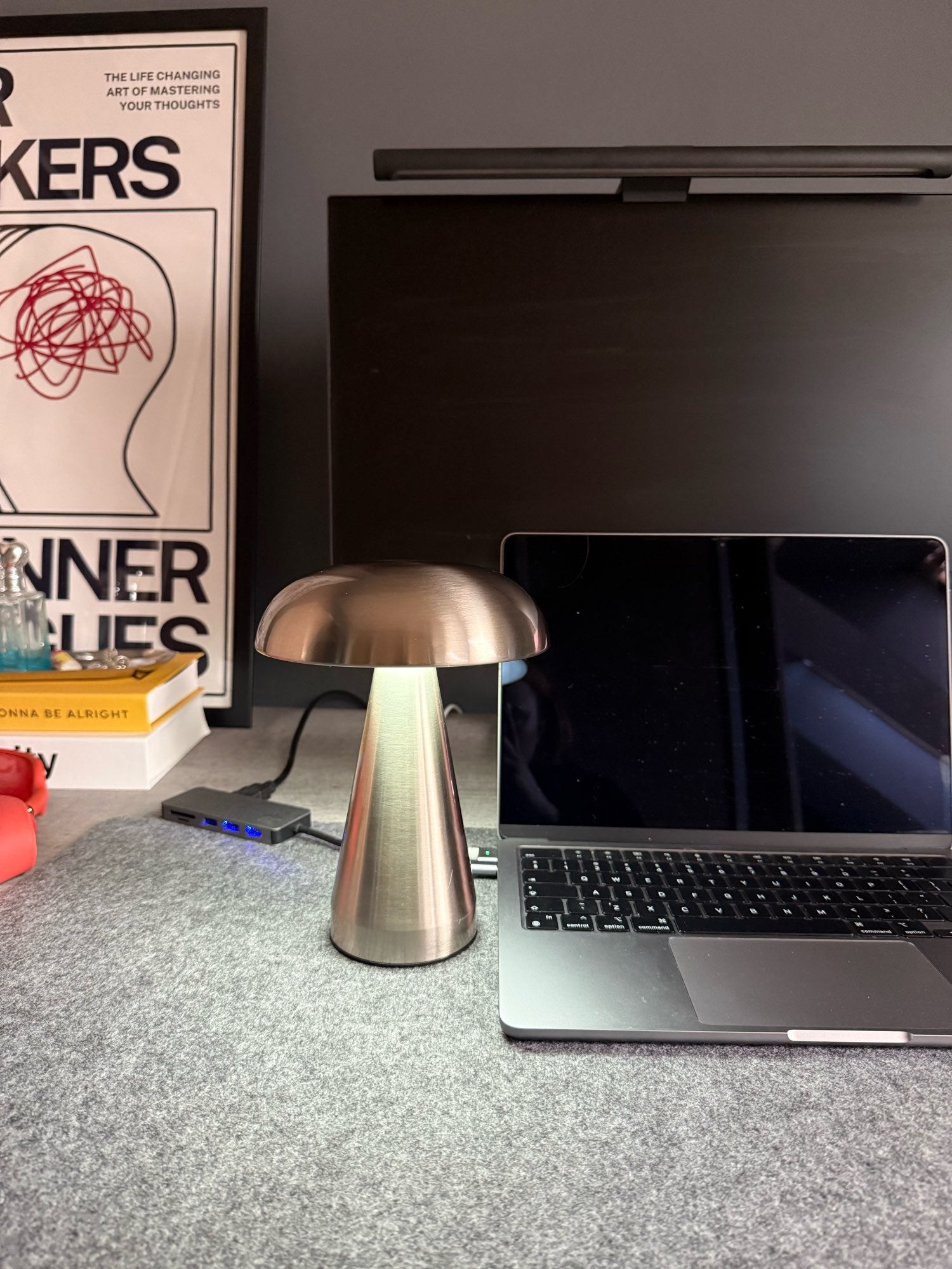Metal Mushroom Cordless & Dimmable Tabletop Touch Lamp - KODA STORE | Fashion x Homewares