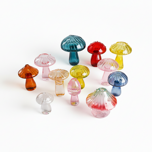 Fairy Mushroom Glass Vase Collection