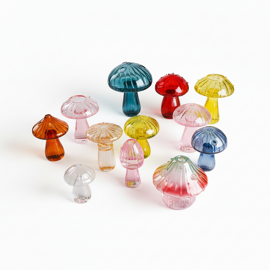 Fairy Mushroom Glass Vase Collection