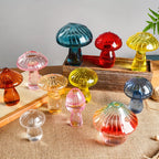 Fairy Mushroom Coloured Glass Vase Shop name