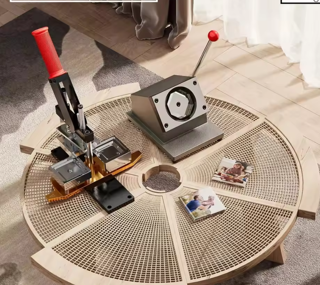 Product on a round table with 'Buyready' branding, displayed on a smartphone screen.