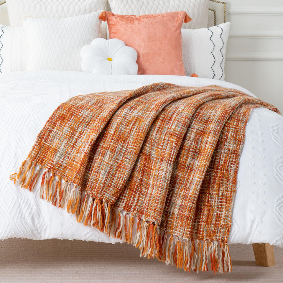 Crawford Tassel Knit Throw Blanket Shop name