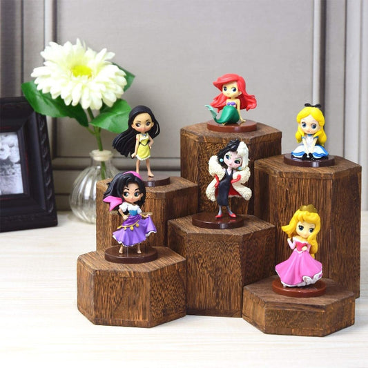 Wooden Hexagon Risers - Stackable Accessories Display Stand