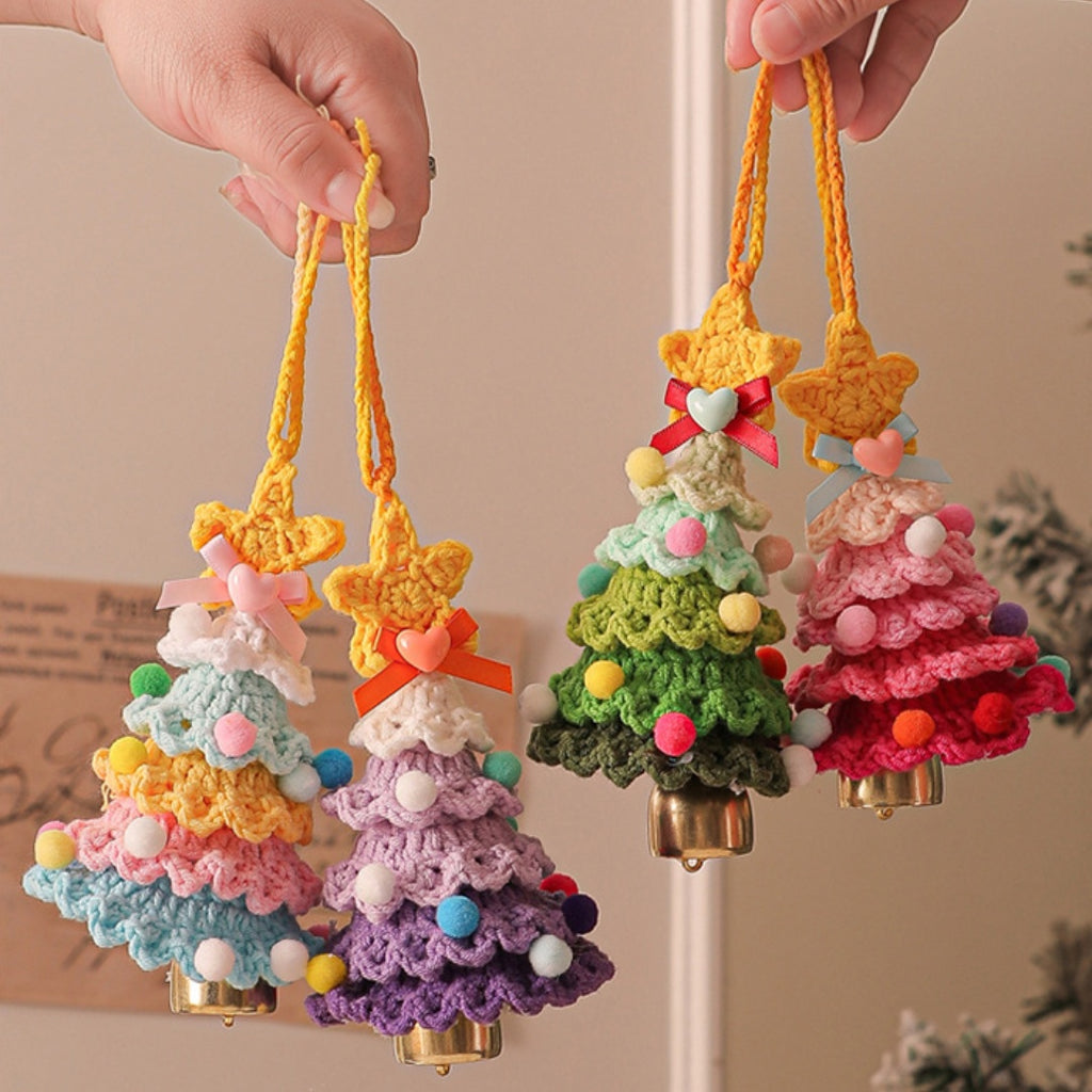 Pastel Knit Christmas Tree Ornaments - Koda Store - Free Shipping