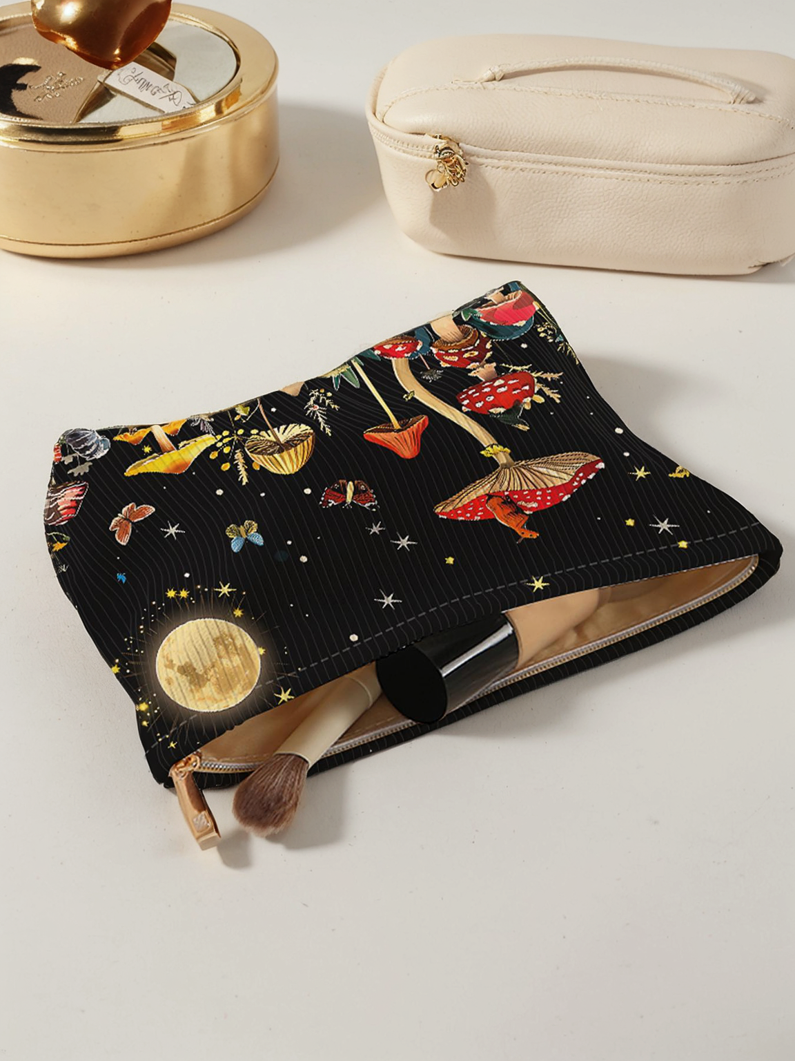 Mushroom Mischief – Enchanted Forest Toiletry Travel Bag Shop name