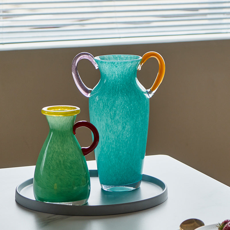 Vintage Style Stained Glass Vase