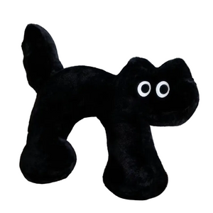 Cuddly Cartoon Cat Cushion - Big Kawaii Plush Pillow 50x42cm