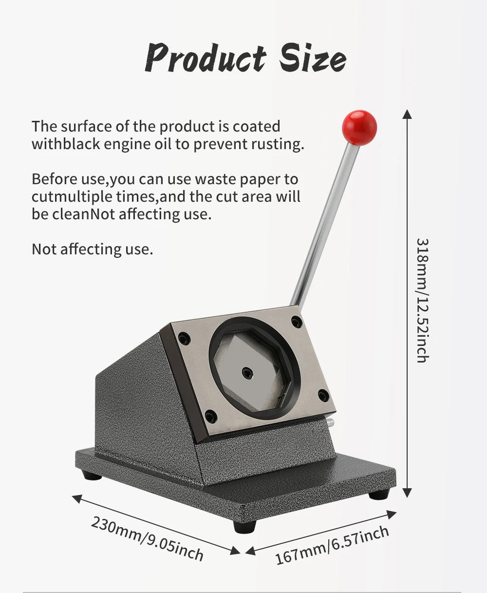 50*50mm Square Custom Photo Magnet Maker Kit - Press Push  Machine, Cutter & 100 Acrylic Pieces Set