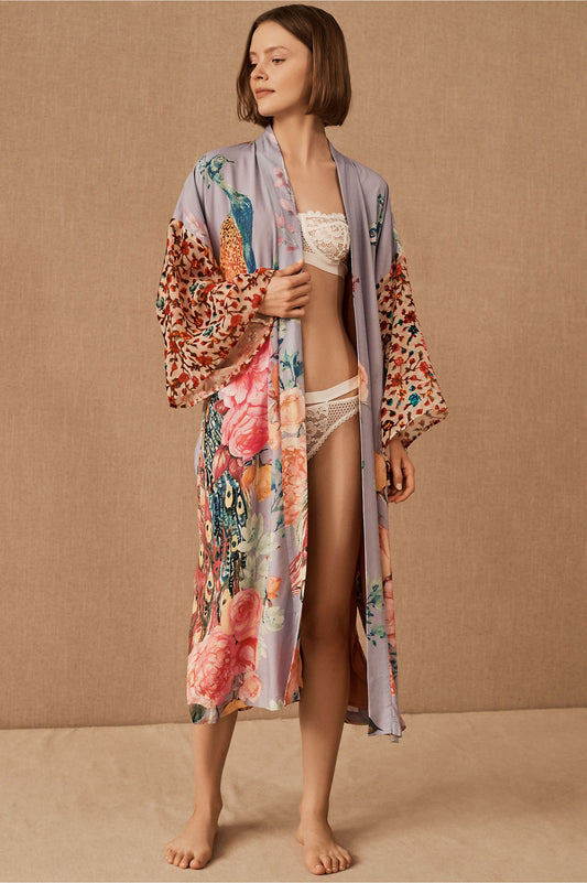 Peacock Reverie Kimono Gown - KODA STORE | Fashion x Homewares