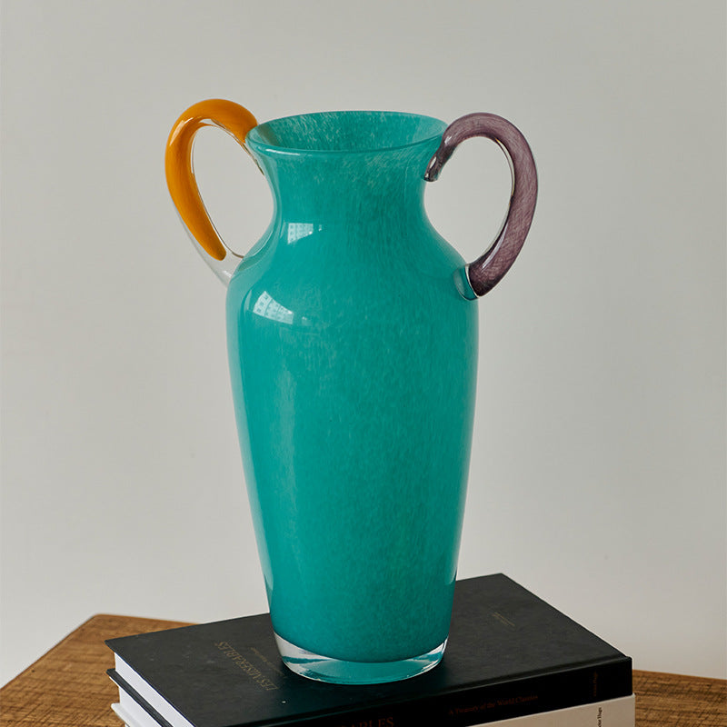 Vintage Style Stained Glass Vase