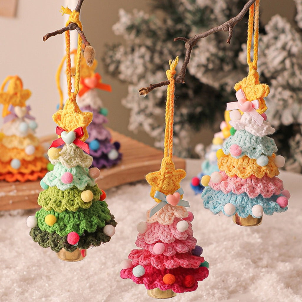 Pastel Knit Christmas Tree Ornaments - Koda Store - Free Shipping