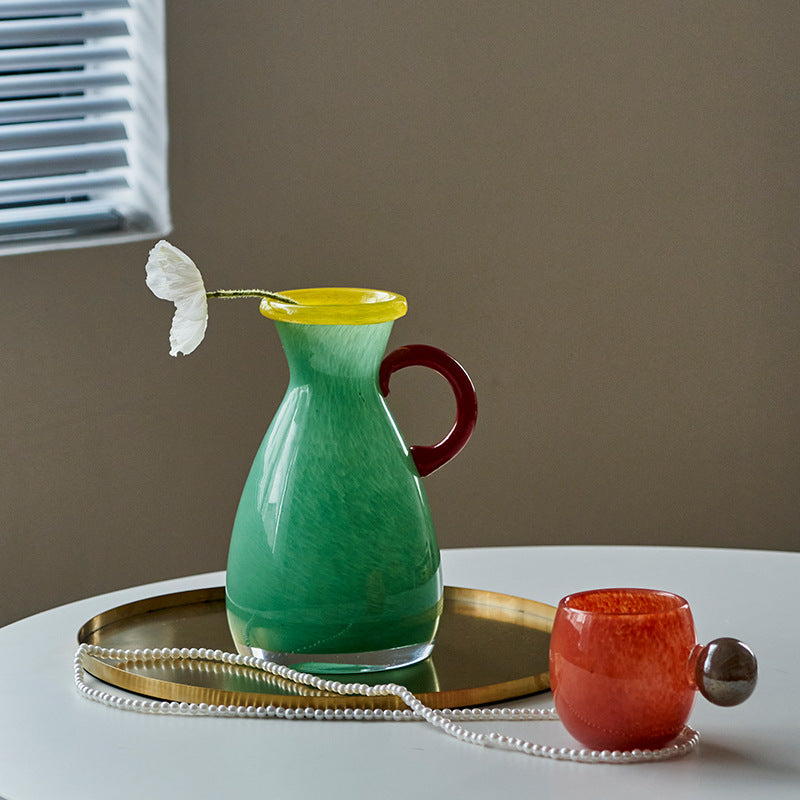 Vintage Style Stained Glass Vase