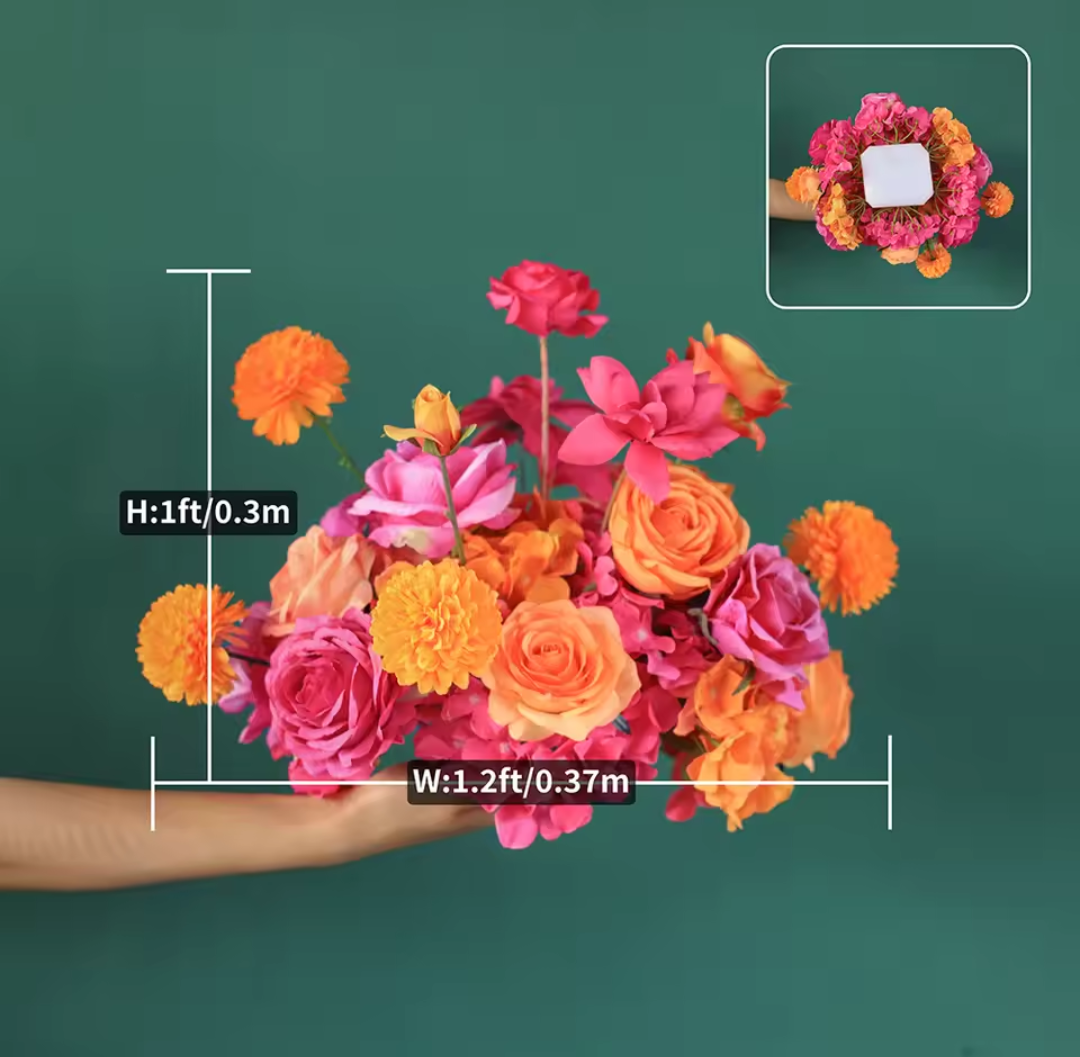 Sunset Bloom - Artificial Silk Flower Bouquet