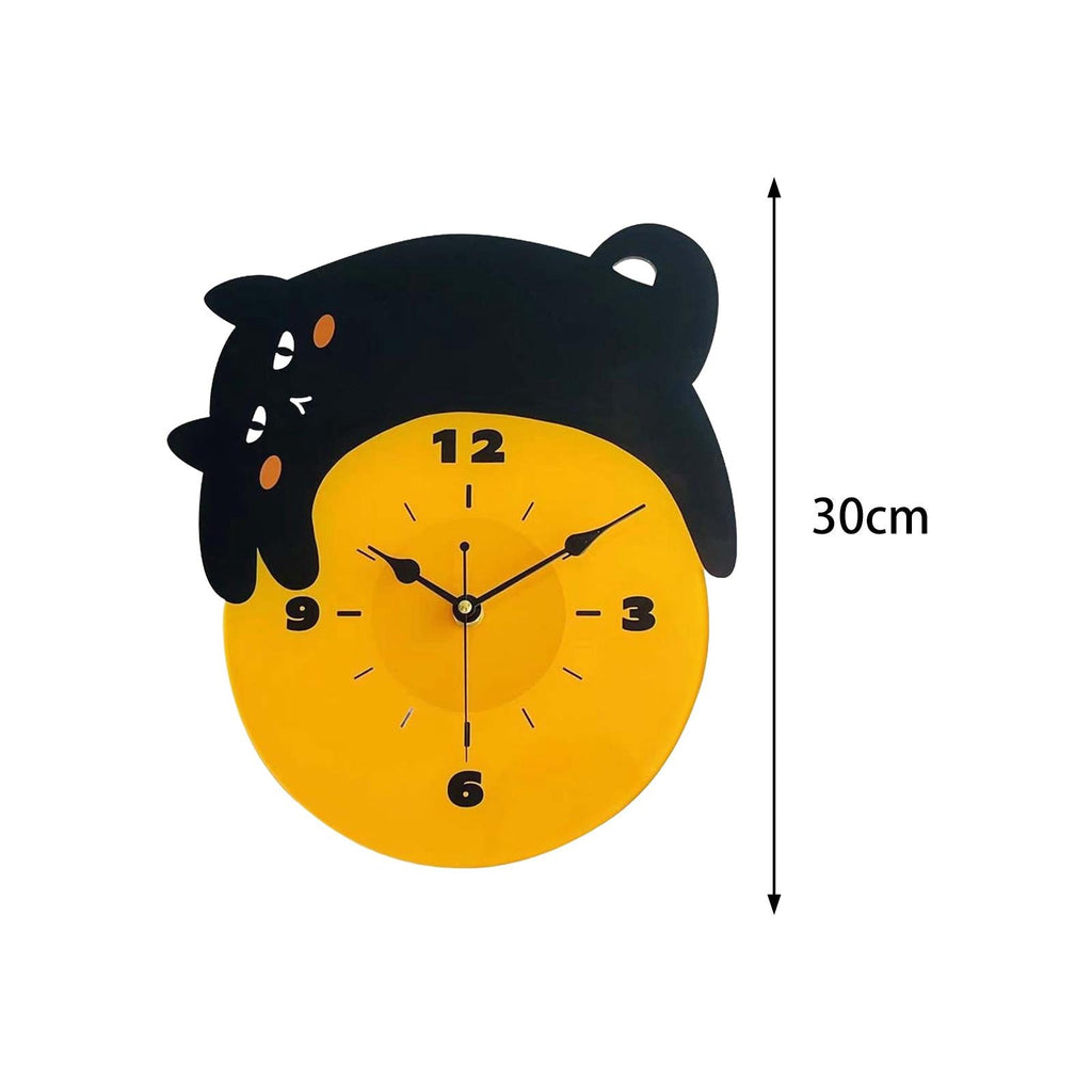 Lazy Black Cat Wall Clock Koda Store
