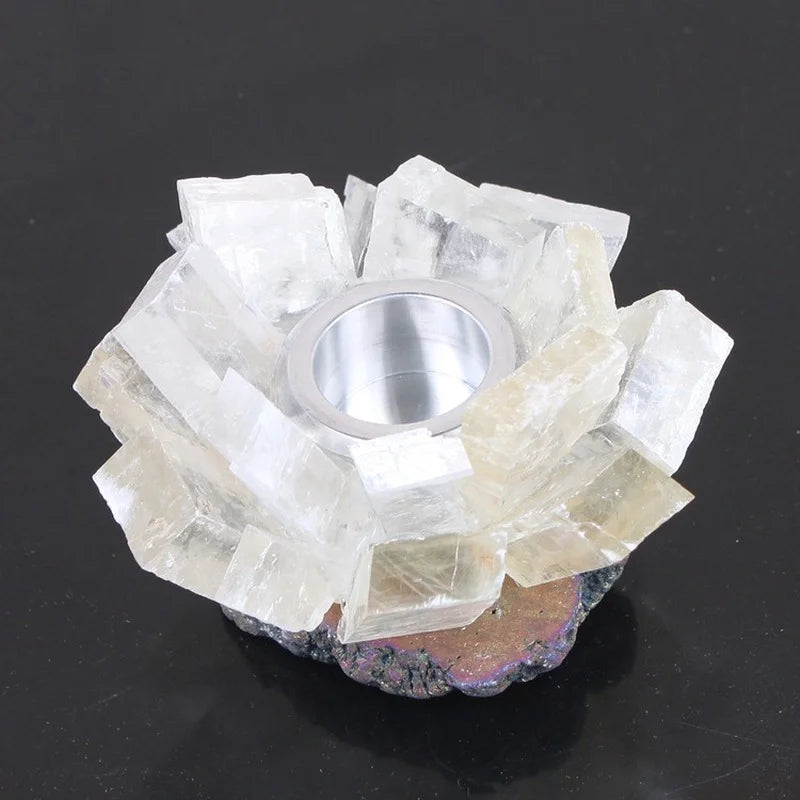 Natural Crystal Cluster Reiki Tealight Candle Holder