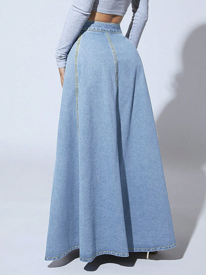 Meridian Denim Maxi Skirt - Koda Store - Free Shipping