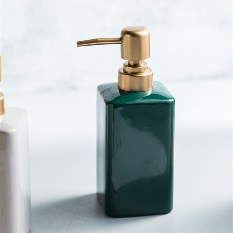 Minimalist Luxe Solid Colour Block Ceramic Liquid Refillable Soap Dispenser - KODA STORE | Fashion x Homewares