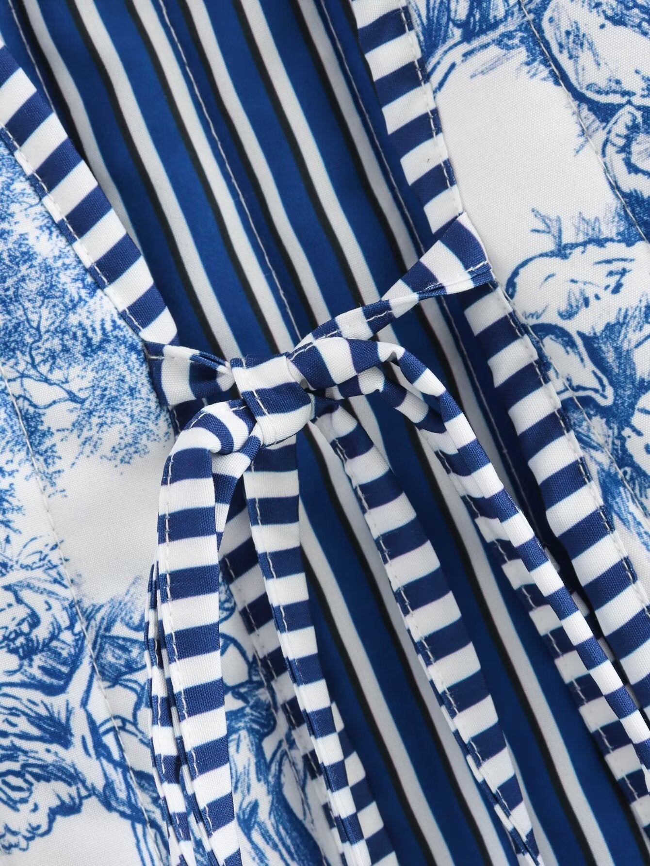Retro Quilted Patchwork Print Vest - Wildlife Blue Shop name