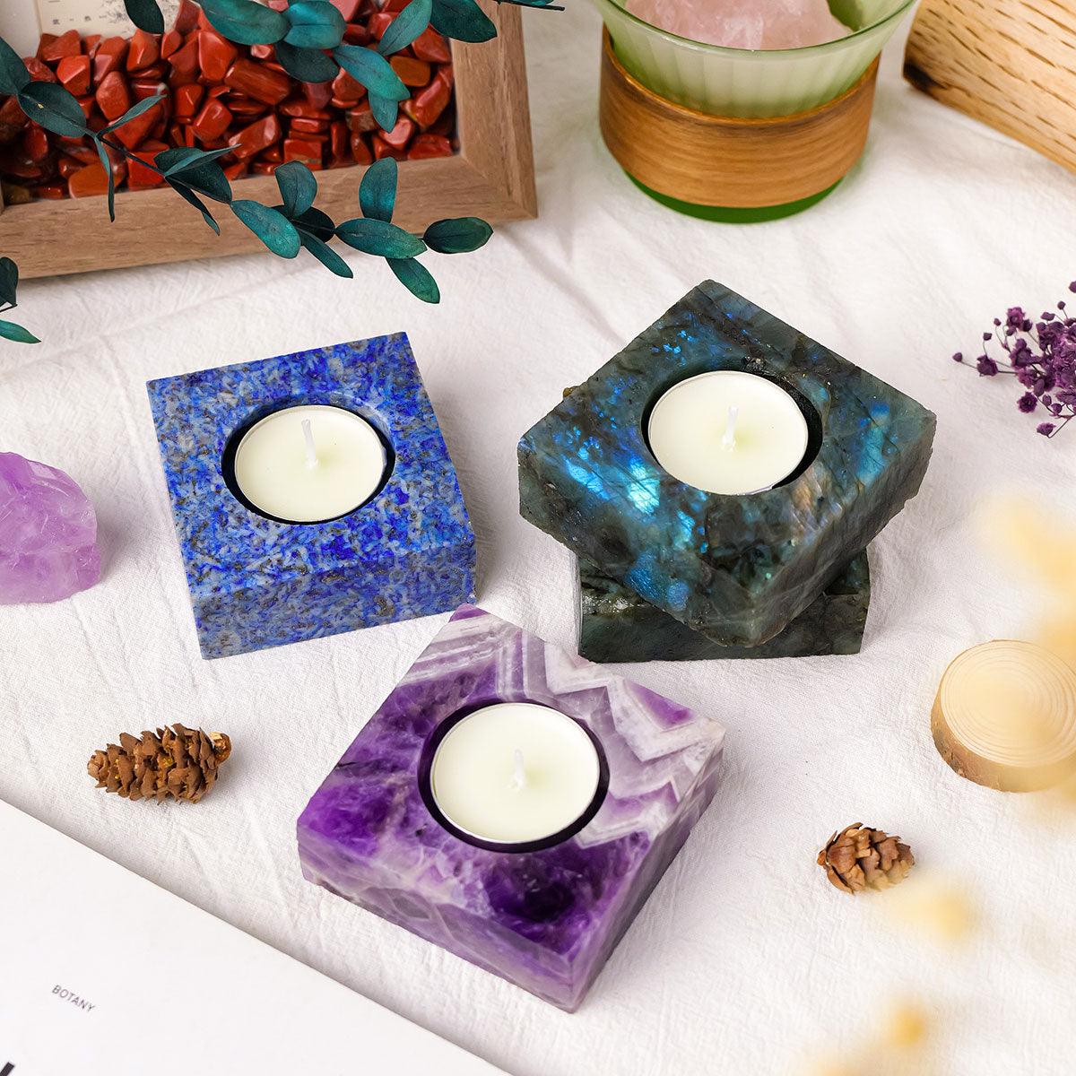 Natural Stone Square Tealight Holder Koda Fashion & Decor