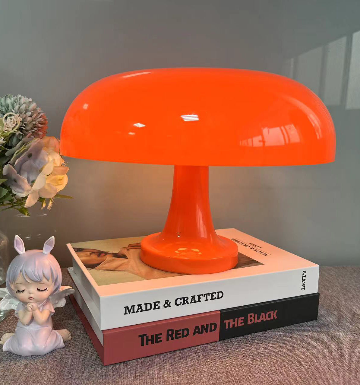 Nesso Replica Art Deco Mushroom Lamp - Orange | Dimmable Koda Store Australia
