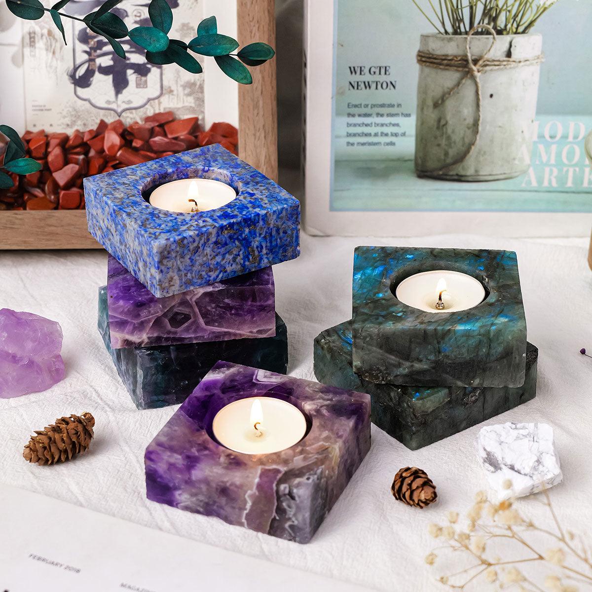 Natural Stone Square Tealight Holder Koda Fashion & Decor