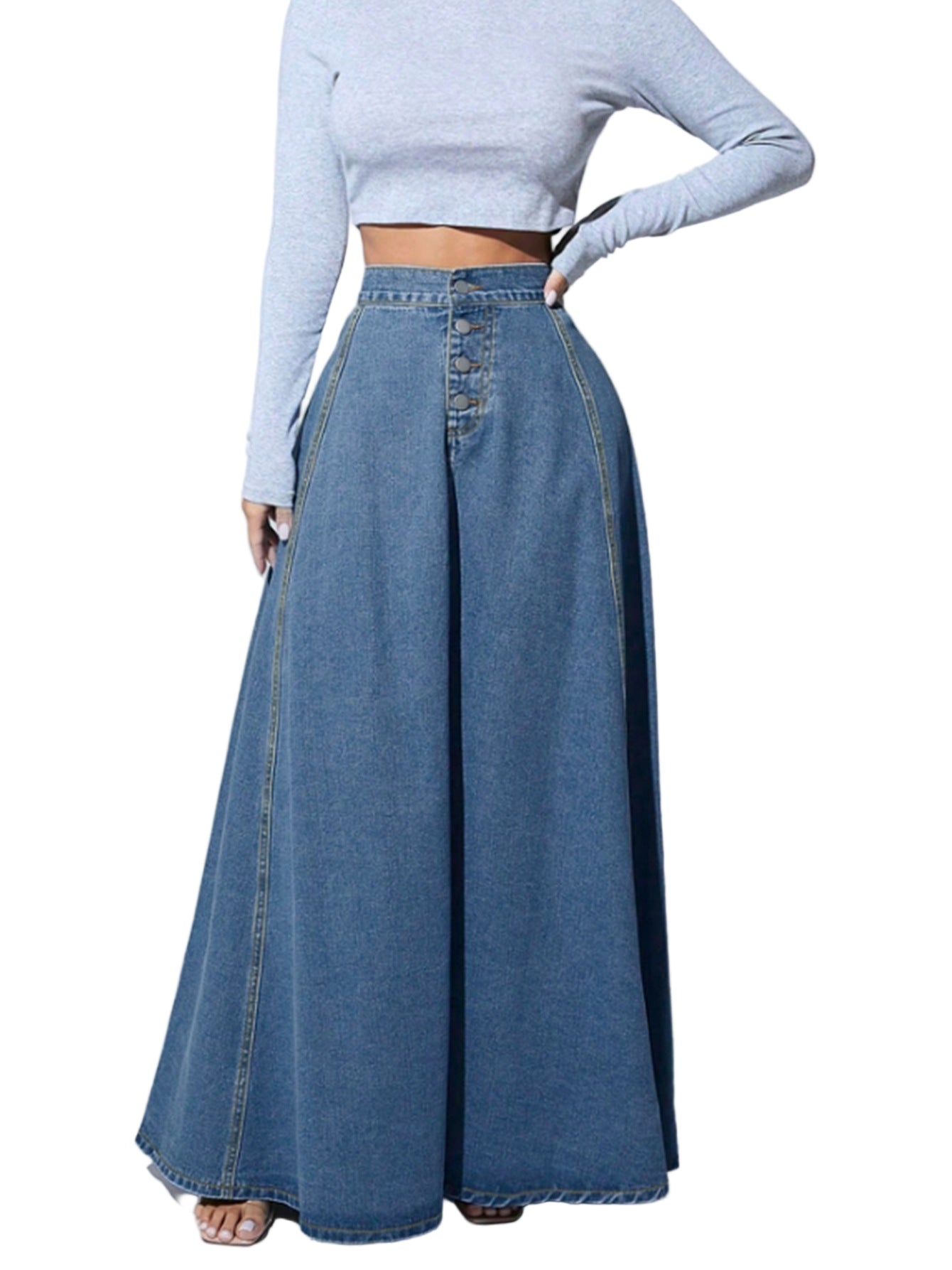 Meridian Denim Maxi Skirt - Koda Store - Free Shipping