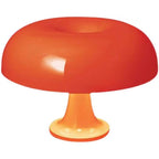 Nesso Art Deco Mushroom Lamp - Orange | Dimmable