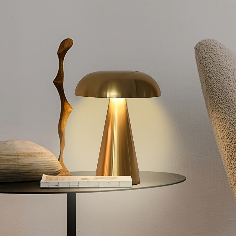 Metal Mushroom Cordless & Dimmable Tabletop Touch Lamp - KODA STORE | Fashion x Homewares