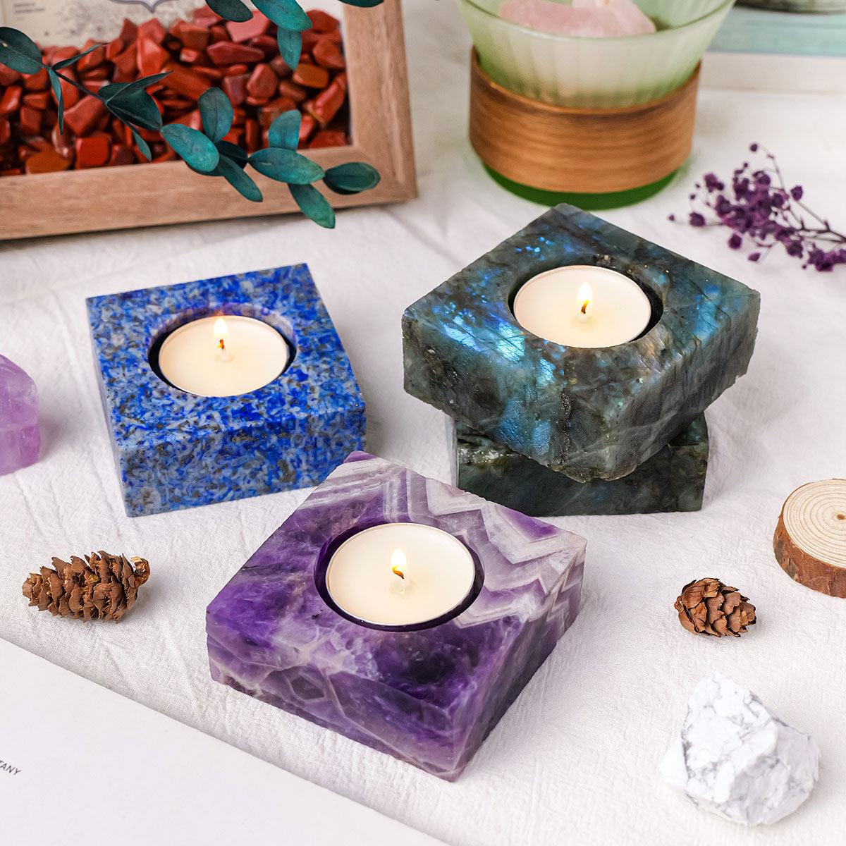 Natural Stone Square Tealight Holder Koda Fashion & Decor