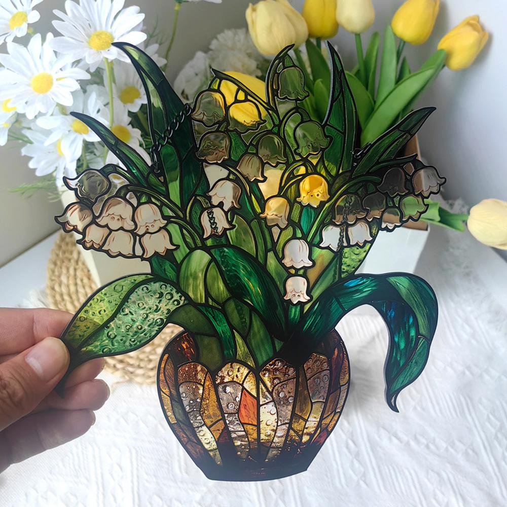 Lily of the Valley Stained Glass Suncatcher Shop name