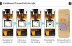 50*50mm Square Custom Photo Magnet Maker Kit - Press Push  Machine, Cutter & 100 Acrylic Pieces Set