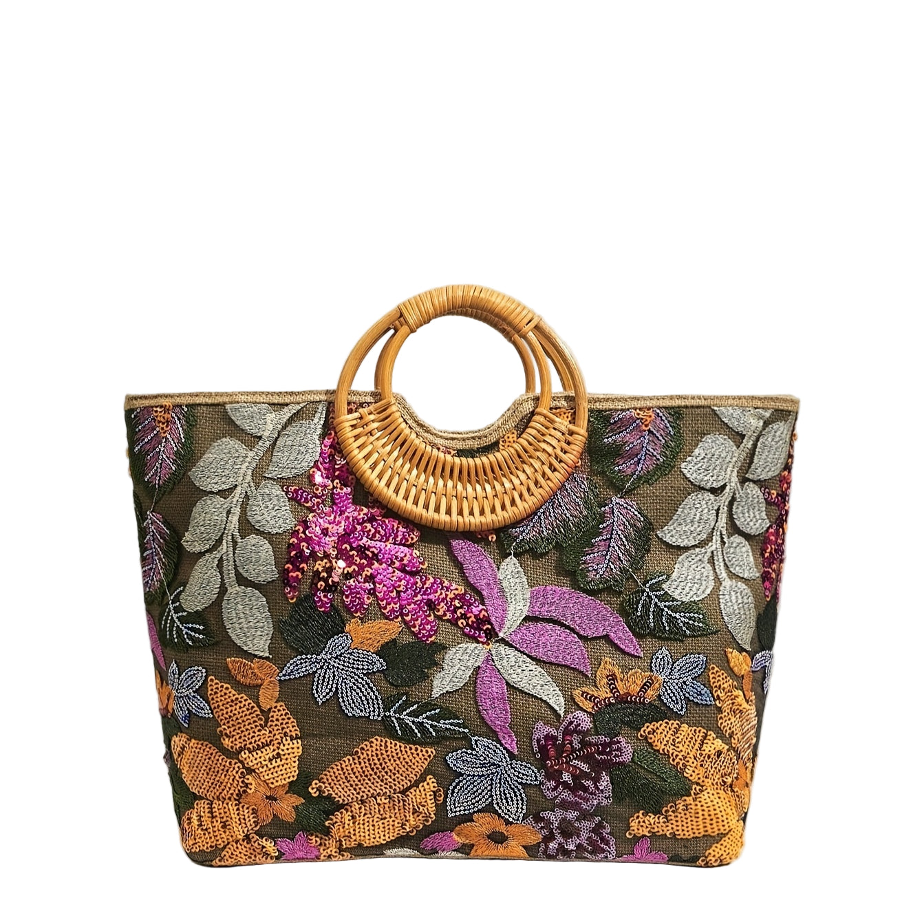 Boho in Bloom Embroidered Tote Bag - Koda Store - Free Shipping