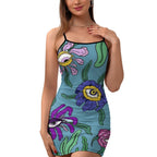 Nature's Seeing Eye Printed Mini Dress | Cultivated Charm For Your Closet & Crib | Free Global Shipping & 30 Day Returns | Women's apparel, jewellery, bags, eclectic home decor & gifting | Checkout Securely with Afterpay & PayPal.
