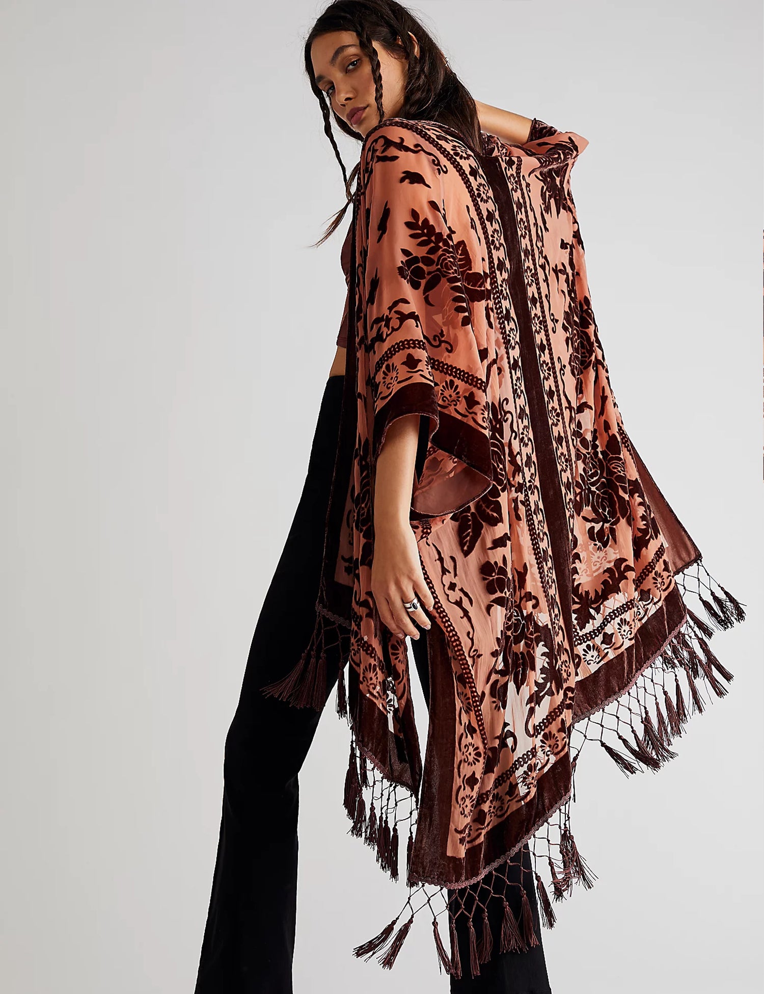 Pixie Hunter Velvet Boho Tassel Kimono | Cultivated Charm For Your Closet & Crib | Free Global Shipping & 30 Day Returns | Women's apparel, jewellery, bags, eclectic home decor & gifting | Checkout Securely with Afterpay & PayPal.
