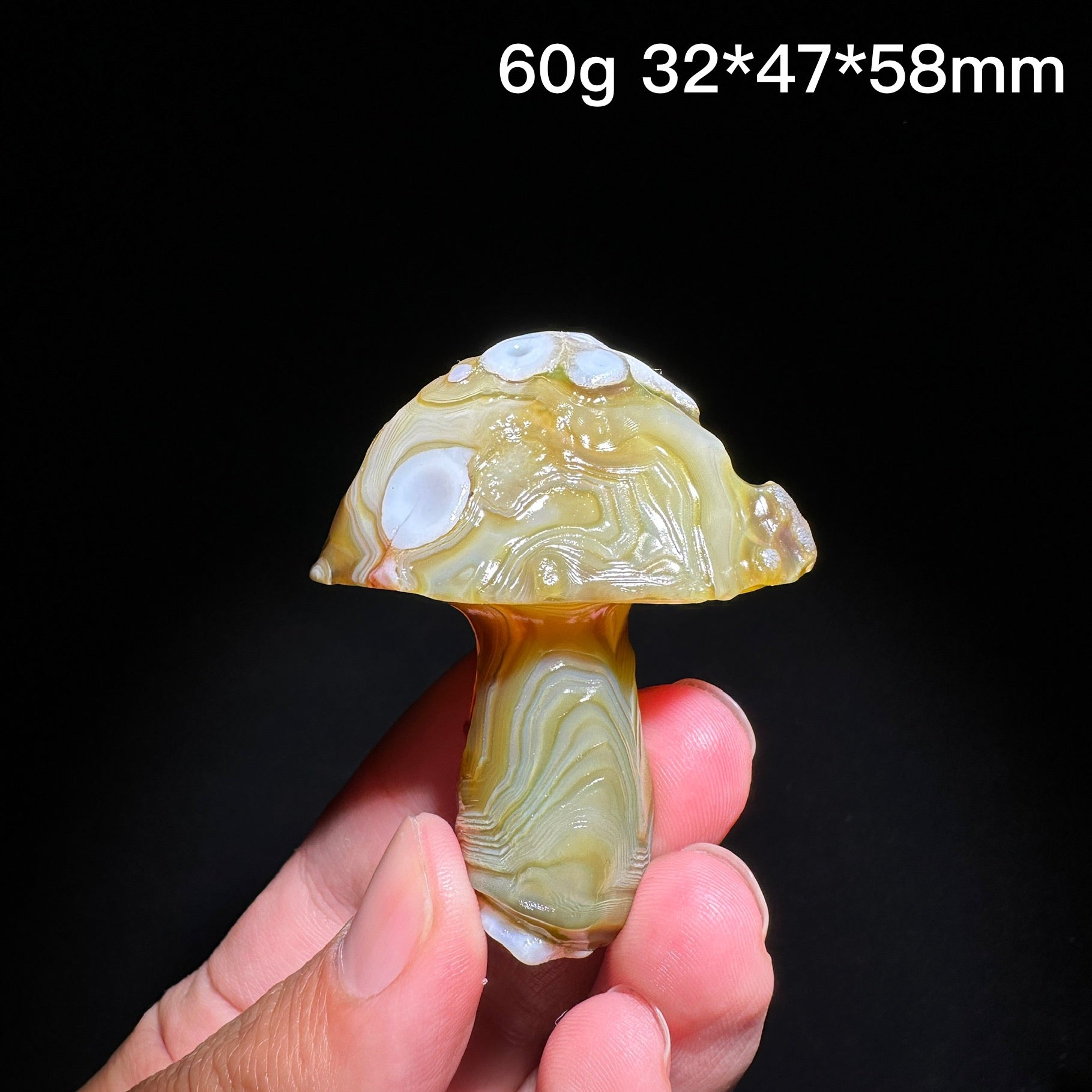 Natural Alxa Gobi Eye Agate Mushroom Healing Stone - KODA STORE | Fashion x Homewares