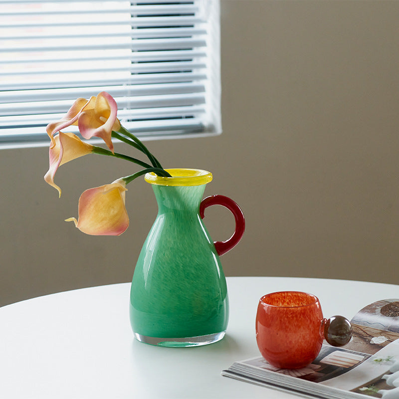 Vintage Style Stained Glass Vase