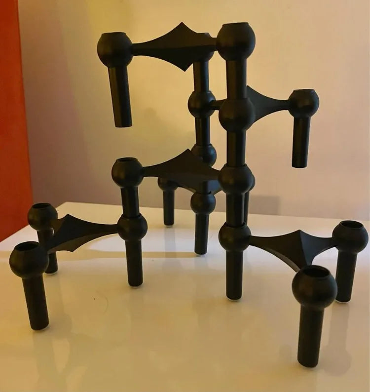 Stackable Molecular Structure Metal Taper Candle Holder Koda Store