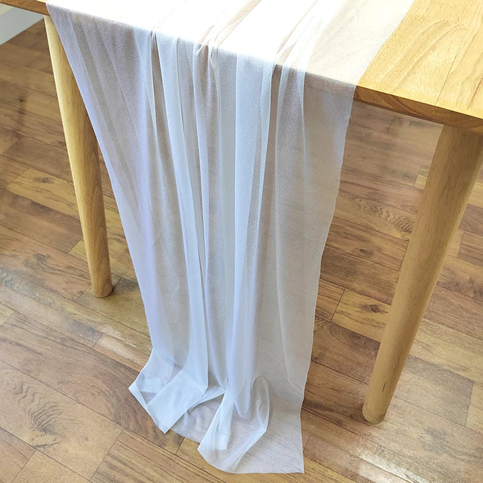 Whimsical Sheer Silk Chiffon Seamless Draping Table Runner - KODA STORE | Fashion x Homewares