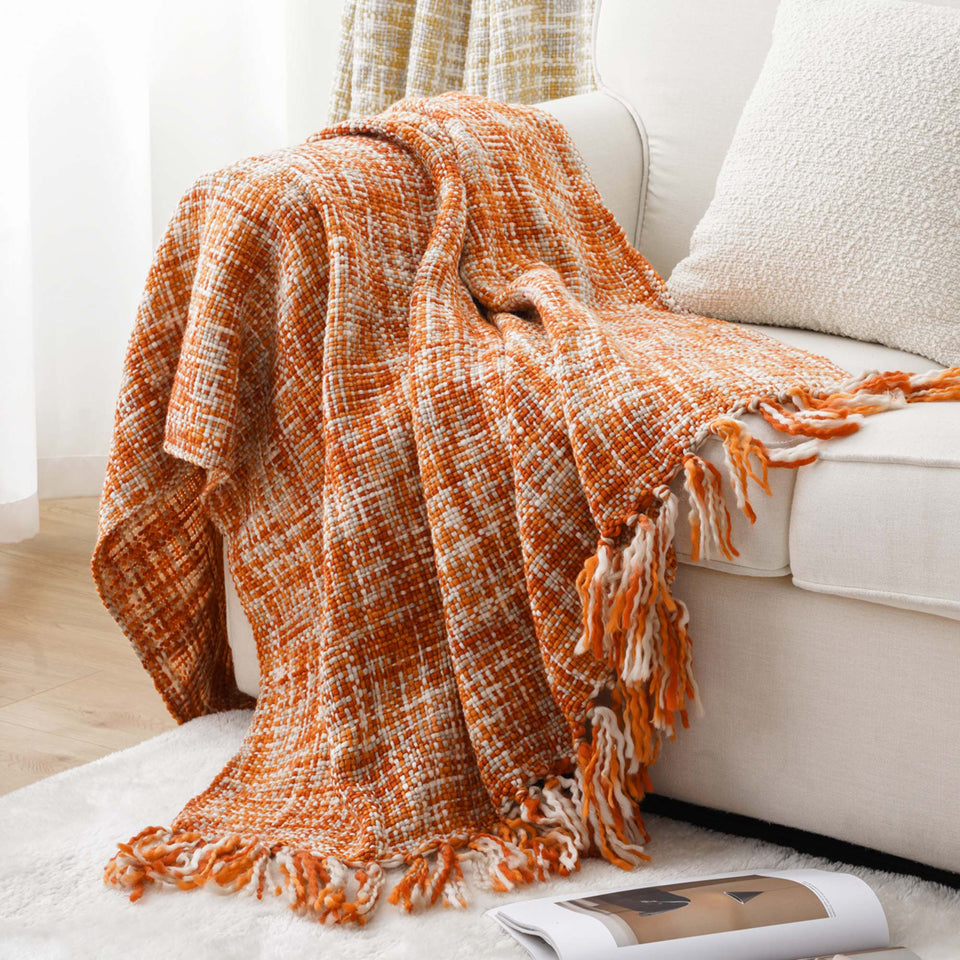 Crawford Tassel Knit Throw Blanket
