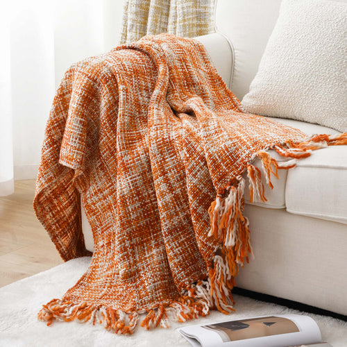 Crawford Tassel Knit Throw Blanket