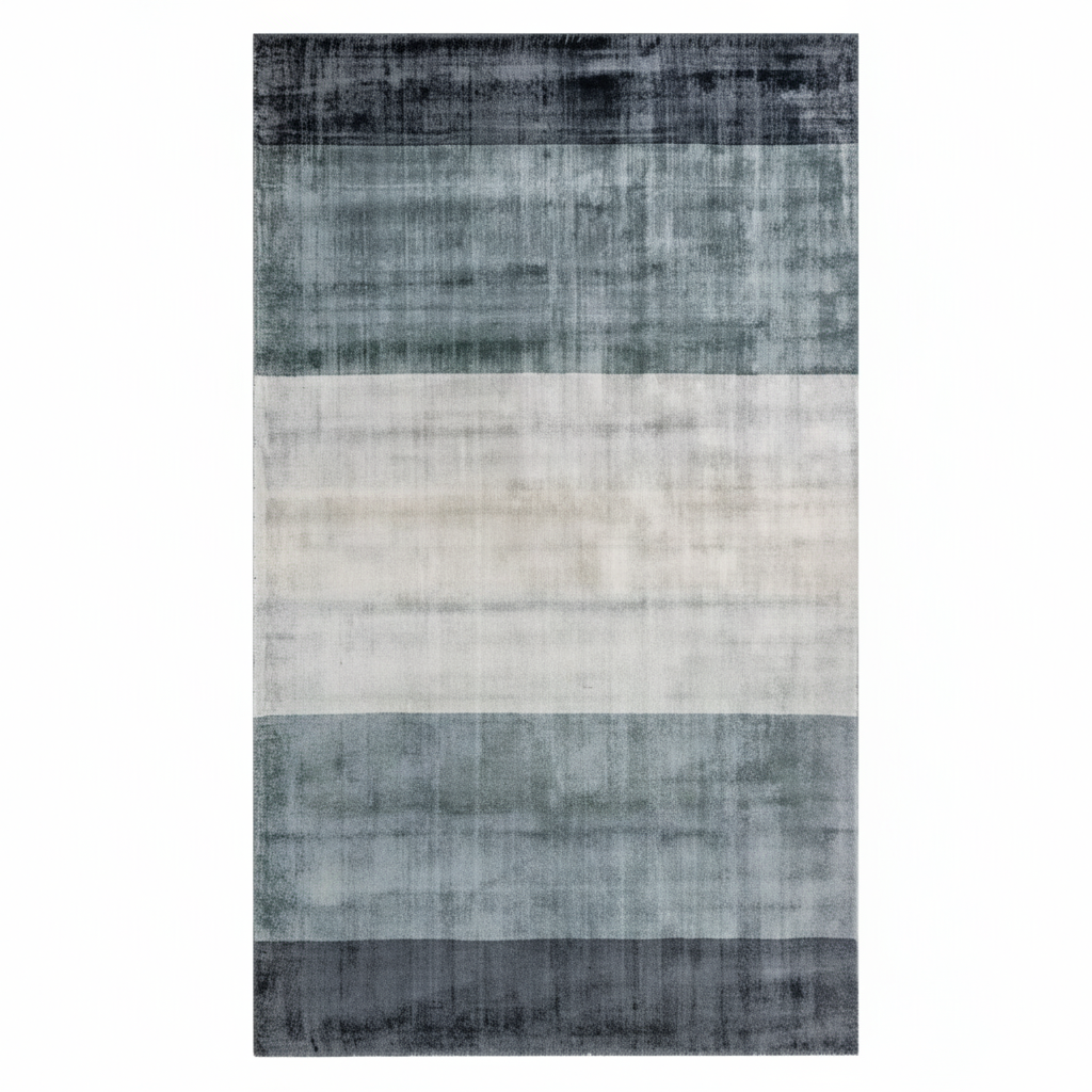 Ombre Stripe Washable Area Rug – Deep Teal – Machine Washable