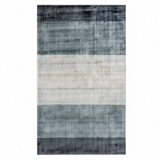 Ombre Stripe Washable Area Rug – Deep Teal – Machine Washable