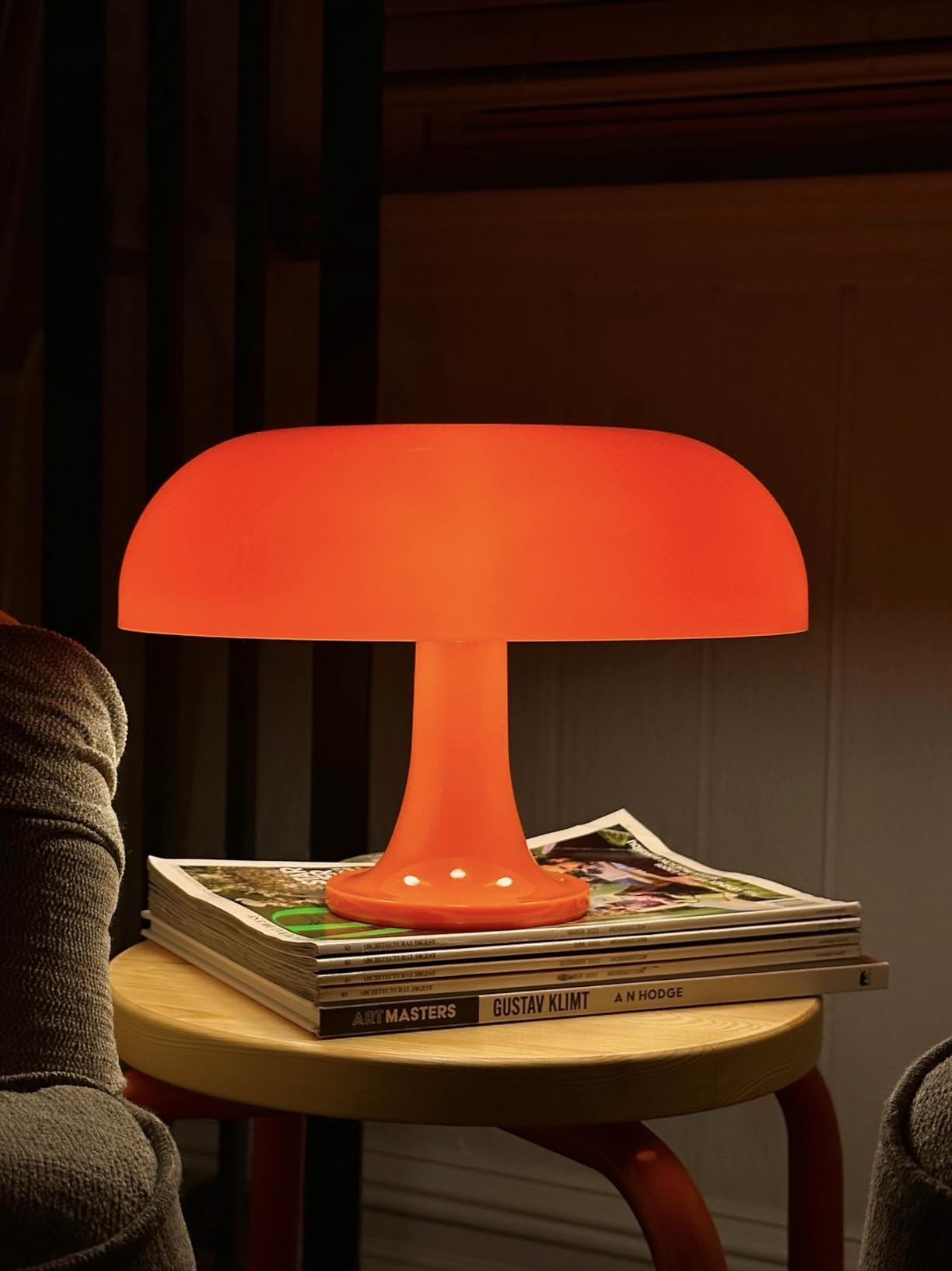 Nesso Replica Art Deco Mushroom Lamp - Orange | Dimmable Koda Store Australia