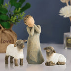 Premium Hand-Crafted Nativity Set- 20 Pieces, Manger & Stars Backdrop - Koda Fashion & Decor - Free Shipping