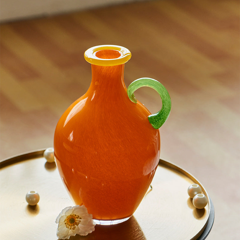 Vintage Style Stained Glass Vase