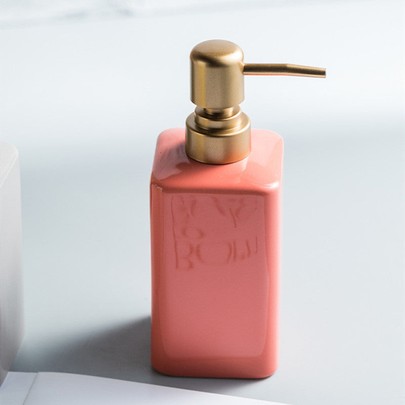 Minimalist Luxe Solid Colour Block Ceramic Liquid Refillable Soap Dispenser - KODA STORE | Fashion x Homewares