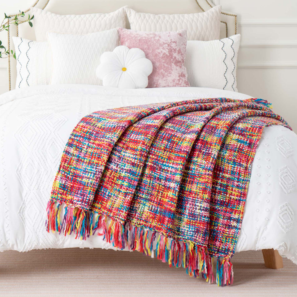 Crawford Tassel Knit Throw Blanket Shop name