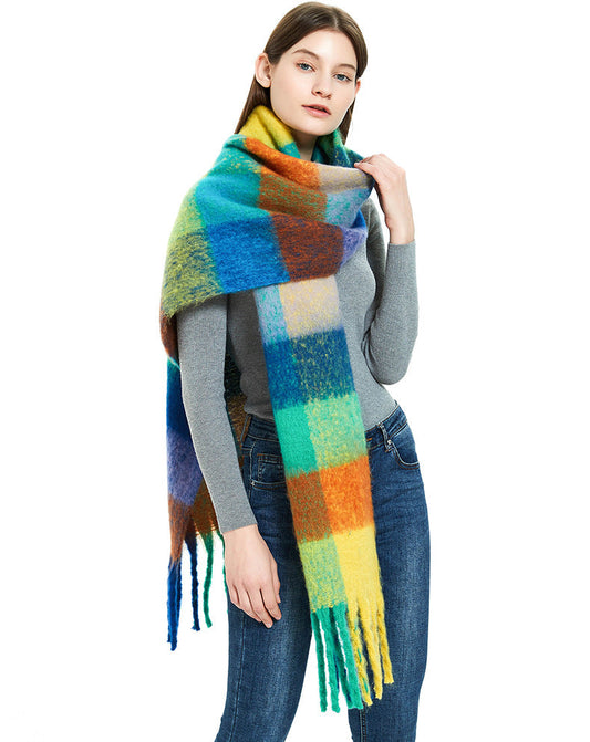 Winter Plaid Pashmina Scarf Shop name